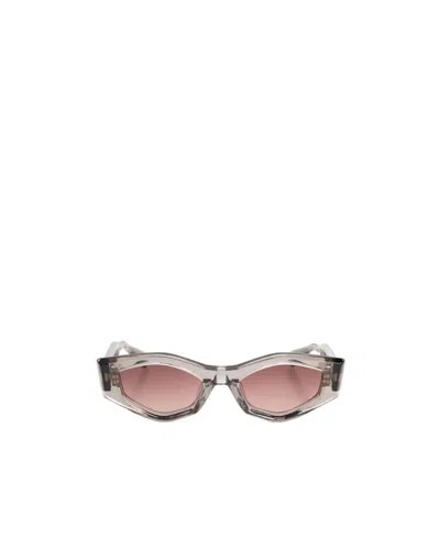 Valentino Logo Sunglasses In Gray