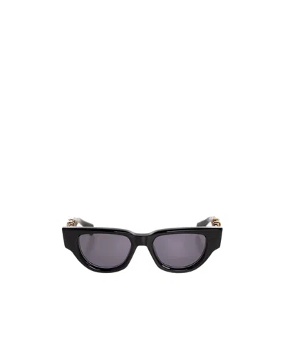 Valentino Logo Sunglasses In Gray
