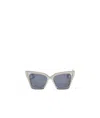 Valentino Logo Sunglasses In Gray