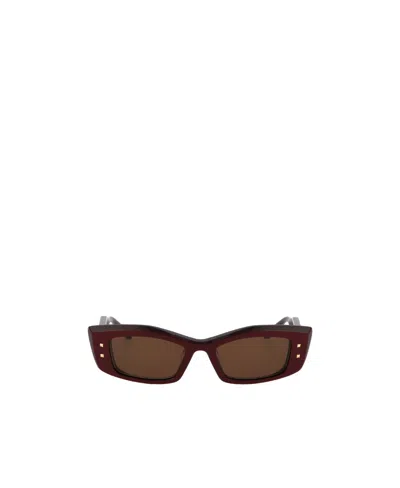 Valentino Logo Sunglasses In Green