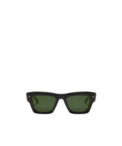 Valentino Logo Sunglasses In Green