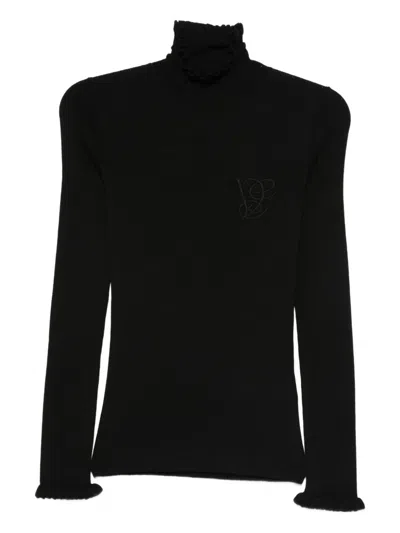 Valentino Logo Sweater In Black