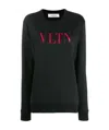 Valentino Logo Sweater In Black