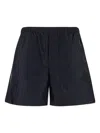 Valentino Garavani Black Swim Shorts In Toile Iconographe Man In Blue