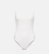 Valentino Logo Swimsuit In White