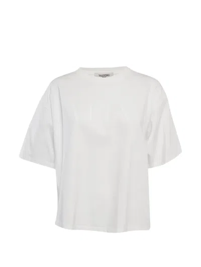 Pre-owned Valentino Logo T-shirt In White