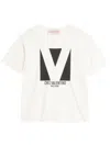 Valentino Mens Avorio Logo-print Crew-neck Cotton-jersey T-shirt In White