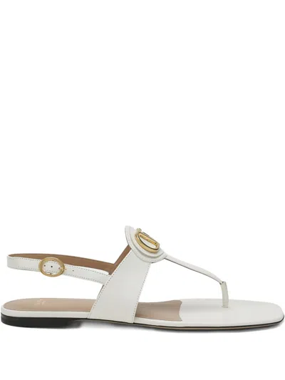 Valentino Garavani Logo Thong Sandals In White
