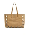 Valentino Logo Tote Bag In Nude