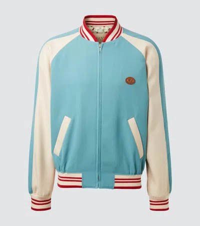 VALENTINO LOGO VIRGIN WOOL VARSITY JACKET