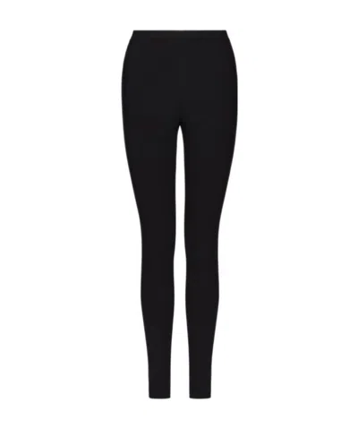 Valentino Logo Waistband Leggings In Black