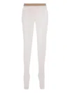 Valentino Logo Waistband Lace Detailed Tights In Neutrals
