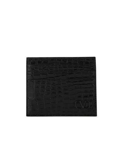 Valentino Garavani Logo Wallet In Black