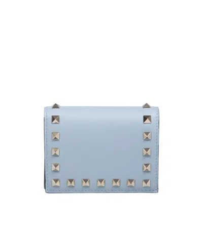 Valentino Garavani Logo Wallet In Blue