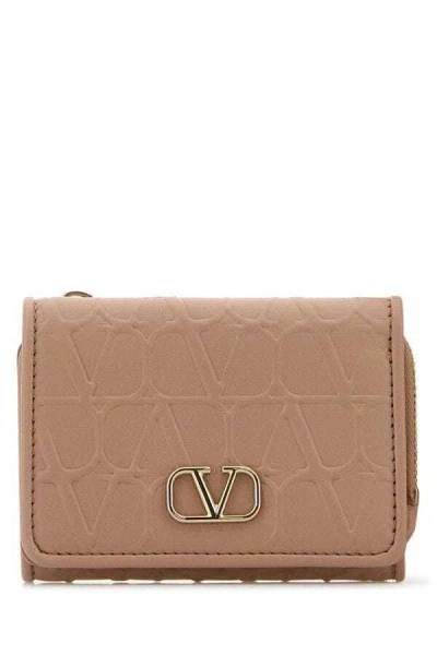 Valentino Garavani Logo Wallet In Brown