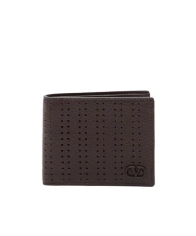 Valentino Garavani Logo Wallet In Brown