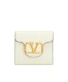 Valentino Logo Wallet In White