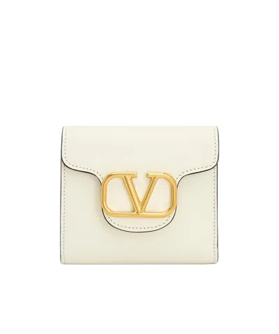 Valentino Garavani Logo Wallet In White