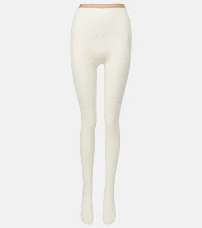 VALENTINO LOGO WOOL-BLEND TIGHTS