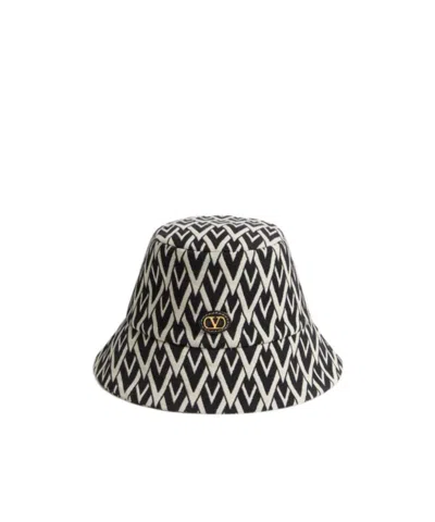 VALENTINO GARAVANI TOUTE LA V WOOL BUCKET HAT