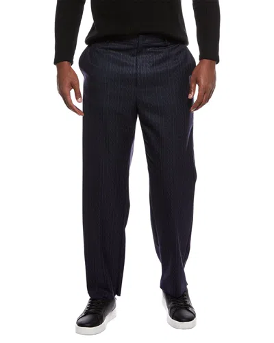 Valentino Logo Wool Trouser In Animal Print