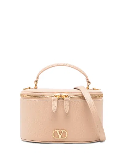 Valentino Garavani Logo Zip Tote Bag In Neutral