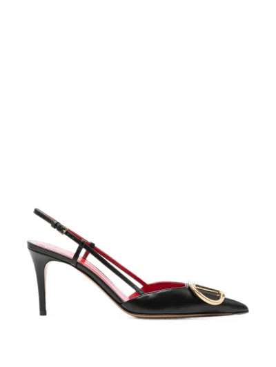 Valentino Garavani Logo-appliqué Mules In Multi