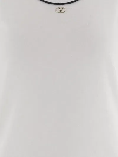 Valentino Logo-detail Cotton Tank Top In White
