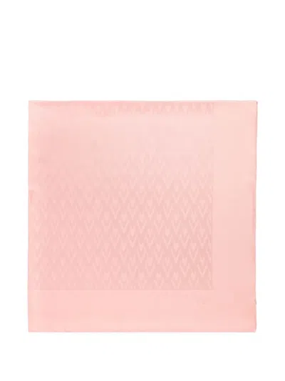 Valentino Logo-detail Scarf In Pink