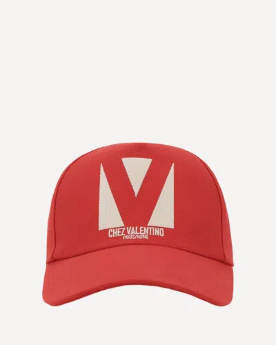 Valentino Garavani Logoed Baseball Hat In Red