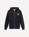 Valentino Garavani Brushed Cotton Hoodie With Vg Patch In Black