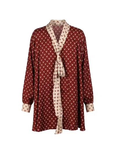 Valentino Logo-print Mini Dress In Multi