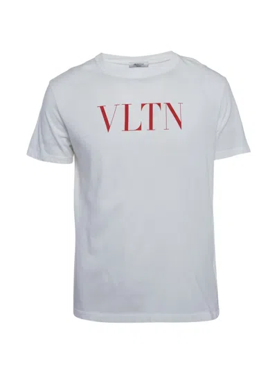 Pre-owned Valentino Logo-print T-shirt In White