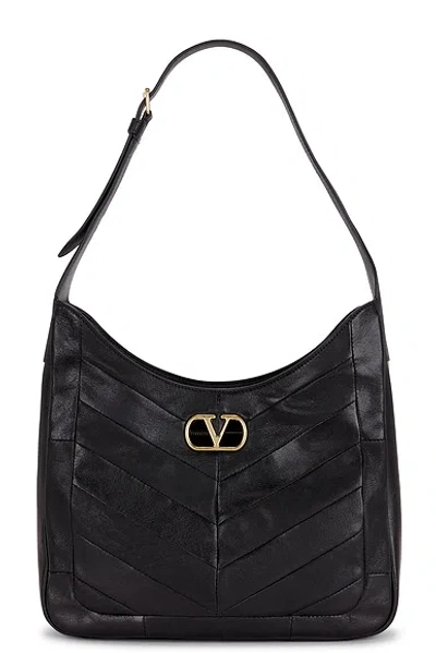 Valentino Garavani Loise Medium Hobo Bag In Nero