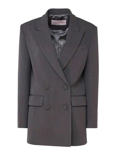 VALENTINO LONG BLAZER IN VIRGIN WOOL