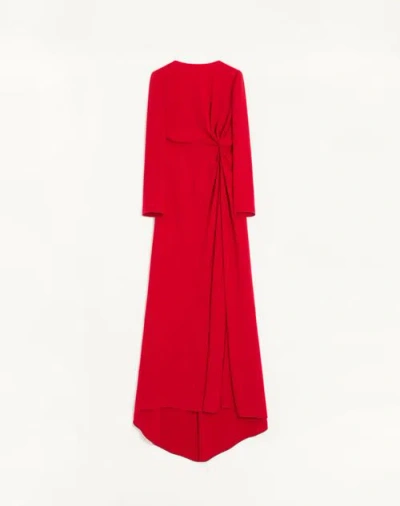 Valentino Langes Cady Couture Kleid Frau Paris 46 In Red