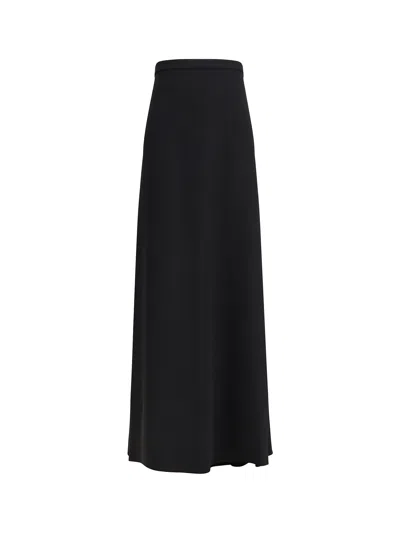Valentino Long Cady Couture Skirt In Black
