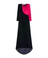 Valentino Long Dress In Sablé Velvet In Black