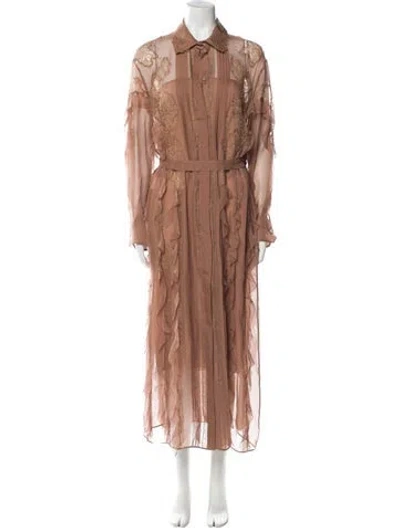 Pre-owned Valentino Long Dress In Neutral
