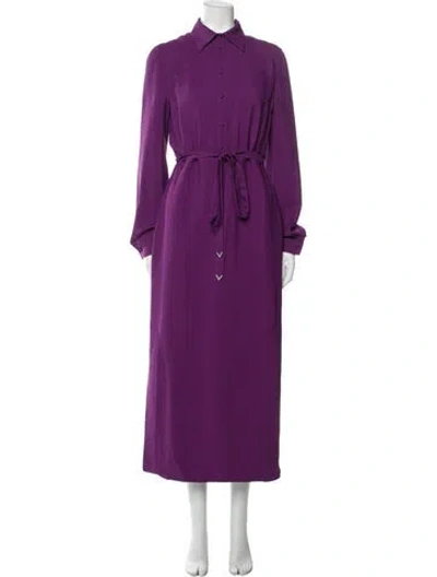 Pre-owned Valentino Long Dress In Purple
