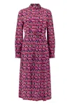 Valentino Long Elegant Dress With Long Sleeves In Multi