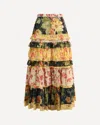 Valentino Multicolor Apres Lhiver Tiered Skirt In Multi