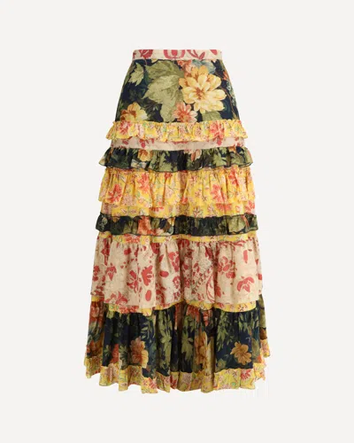 VALENTINO LONG FLOUNCE SKIRT