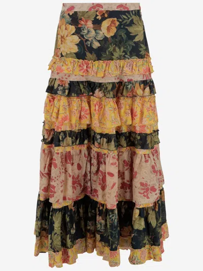 VALENTINO LONG FLOUNCE SKIRT