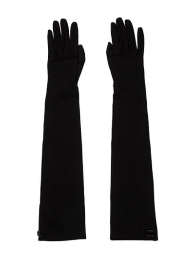 Pre-owned Valentino Garavani Long Gloves In Black