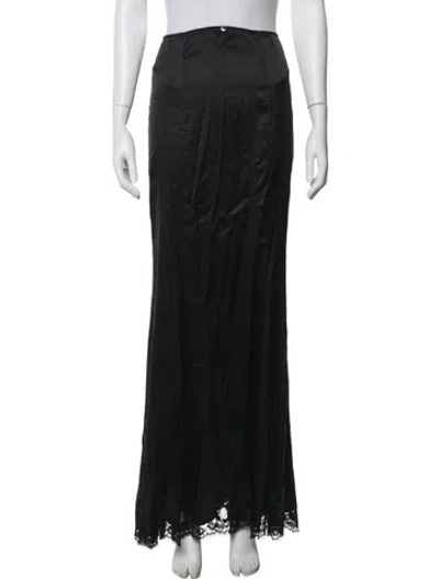 Pre-owned Valentino Long Skirt In Black