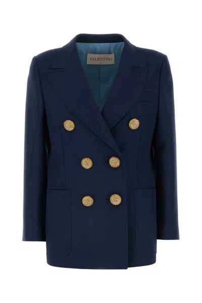 Valentino Long Sleeve Blazer In Black