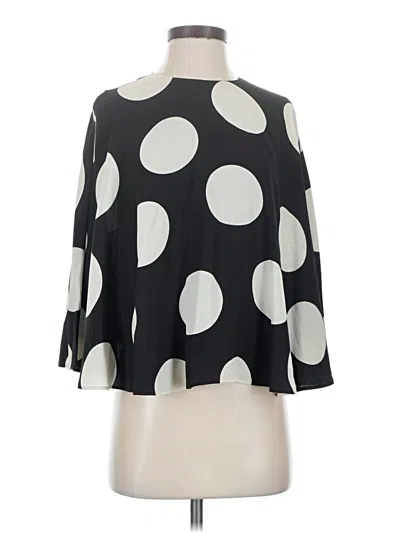 Pre-owned Valentino Long Sleeve Blouse In Black