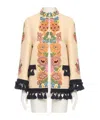 Valentino Tassel-trimmed Bead-embellished Embroidered Canvas Jacket