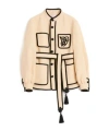 Valentino Giubbino In Misto Juta Crema  Uomo In Beige
